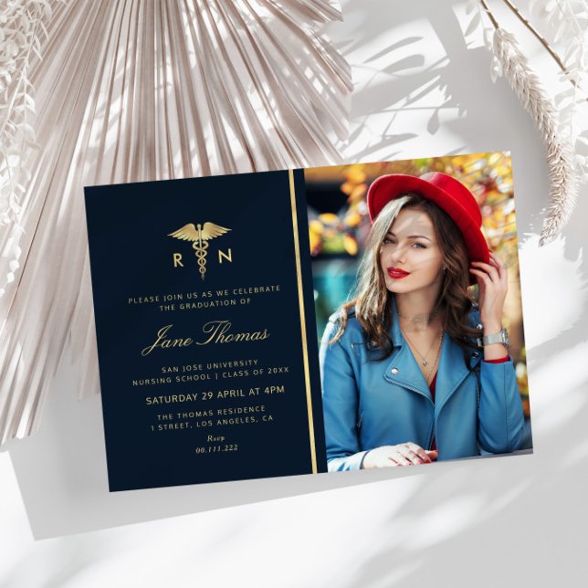 Convites Festa de formatura de Enfermagem Elegante (Criador carregado)