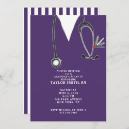 Convites Festa de formatura de Enfermeira Moderna