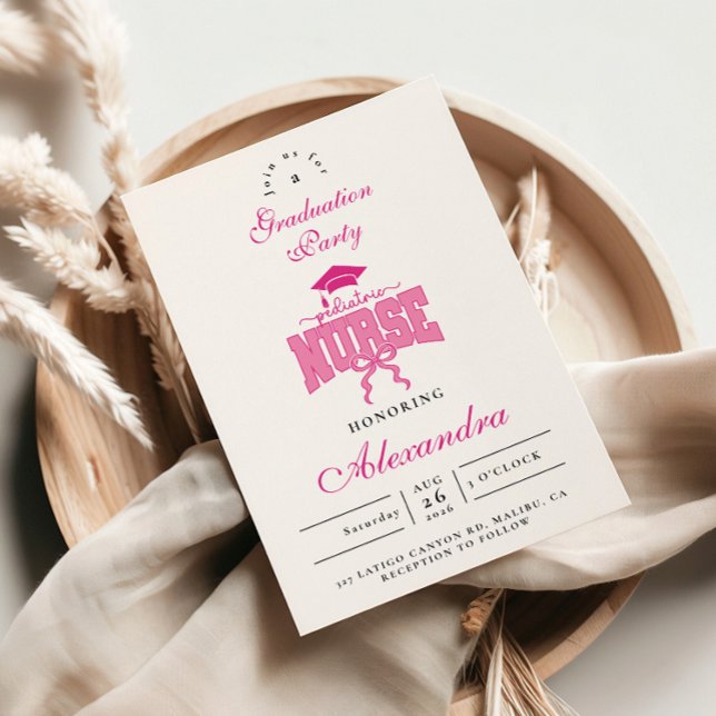 Convites Festa de Formatura de Enfermeira Pediátrica (Criador carregado)