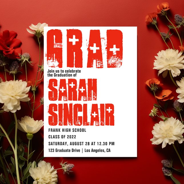 Convites Festa de formatura de Enfermeira Rústica Trendy (Criador carregado)