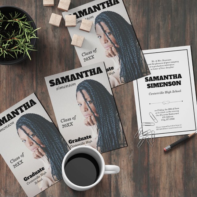 Convites Festa de formatura de Estilo da Revista Dramática (Criador carregado)