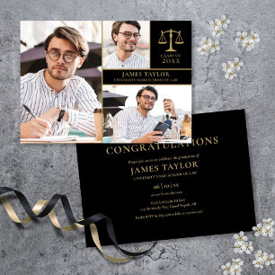 Convites Festa de formatura de Faculdade de Direito Fotográ