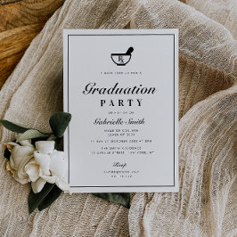 Convites festa de formatura de farmácia de estrutura simple