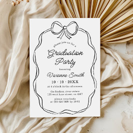 Convites Festa de formatura de Fita Whimsical Desenhada à M