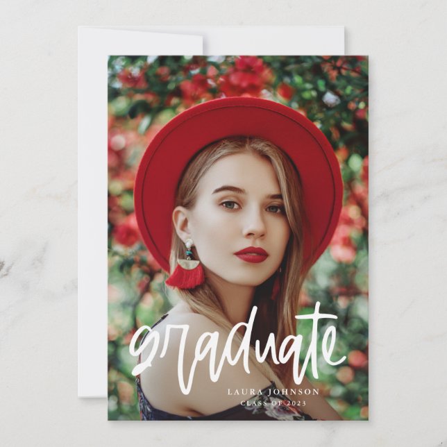 Convites Festa de formatura de Formando de Script Moderno (Frente)