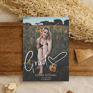 Convites Festa de formatura de Foto Coração do Script de As