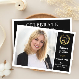 Convites Festa de formatura de Foto da Escola de Direito Ne