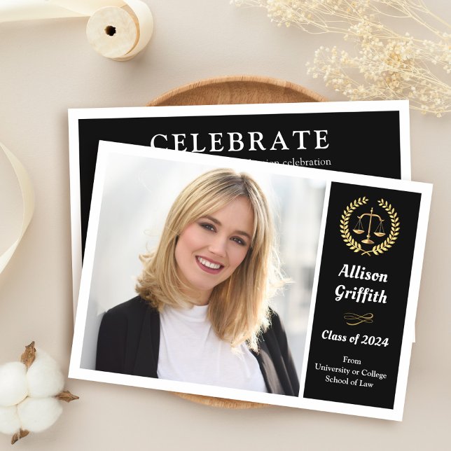 Convites Festa de formatura de Foto da Escola de Direito Ne (Criador carregado)