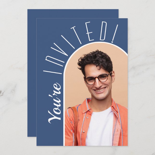 Convites Festa de formatura de Foto Moderna (Frente/Verso)