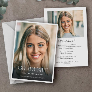 Convites Festa de formatura de Foto Simples 2025