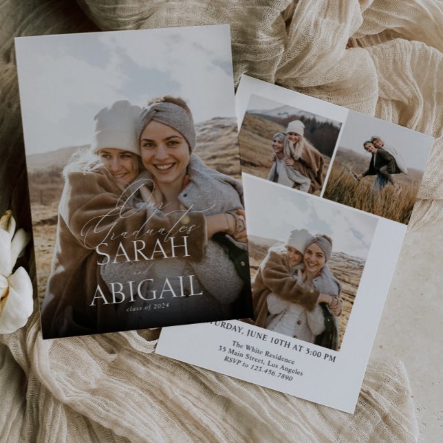 Convites Festa de formatura de Foto Simples de Celebração D (Criador carregado)