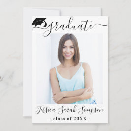 Convites Festa de formatura de FOTO Simples Moderna