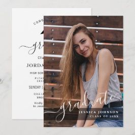 Convites Festa de formatura de FOTO Simples Moderna