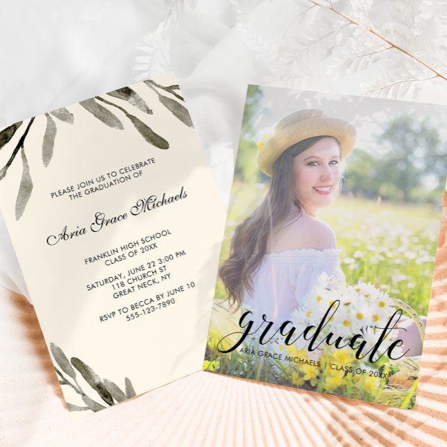 Convites Festa de formatura de Fotografia Bonito Botânica (Criador carregado)