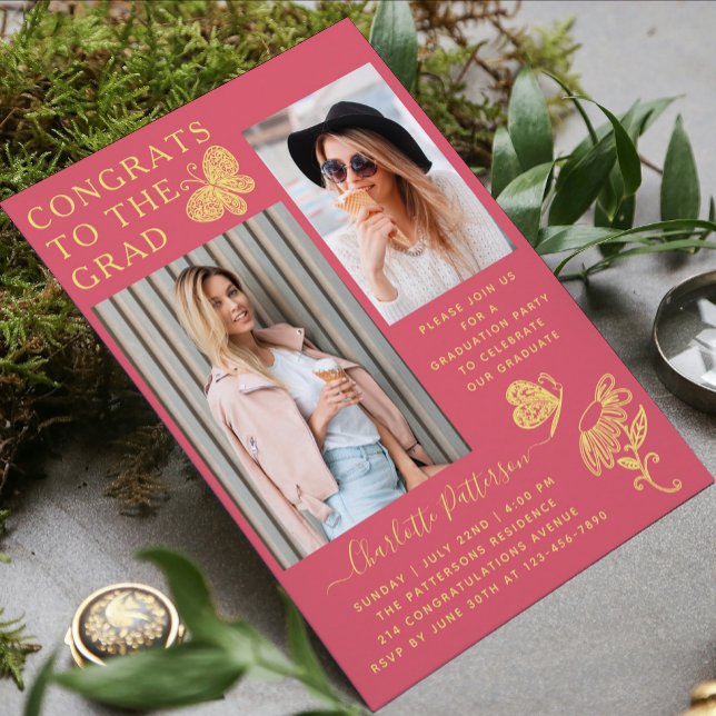 Convites Festa de formatura de Fotografia da Borboleta Amar (Criador carregado)