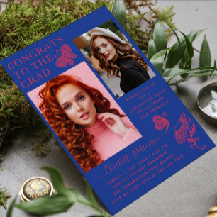 Convites Festa de formatura de Fotografia da Borboleta Azul