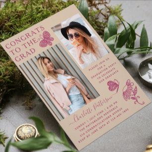 Convites Festa de formatura de Fotografia da Borboleta Rosa