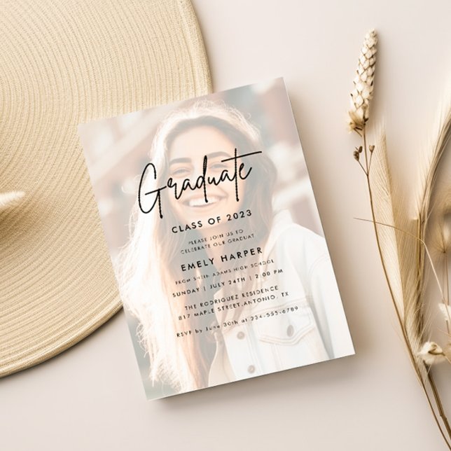 Convites Festa de formatura de Fotografia de Sobreposição d (Criador carregado)