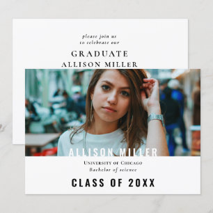 Convites Festa de formatura de Fotografia Moderna Branca