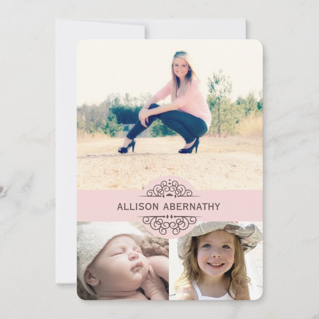 Convites Festa de formatura de Fotografias Adorável Então e (Frente)