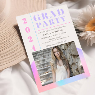 Convites Festa de formatura de Fotografias com Gradiente Re
