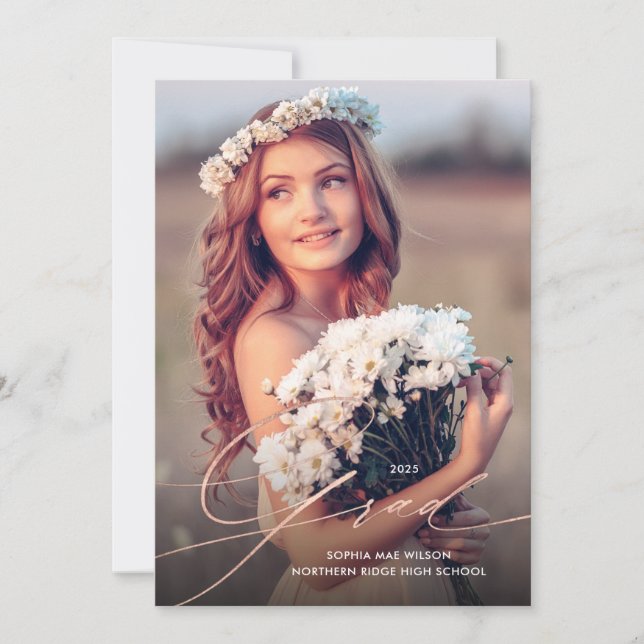 Convites Festa de formatura de Fotografias com Script 1 Dou (Frente)