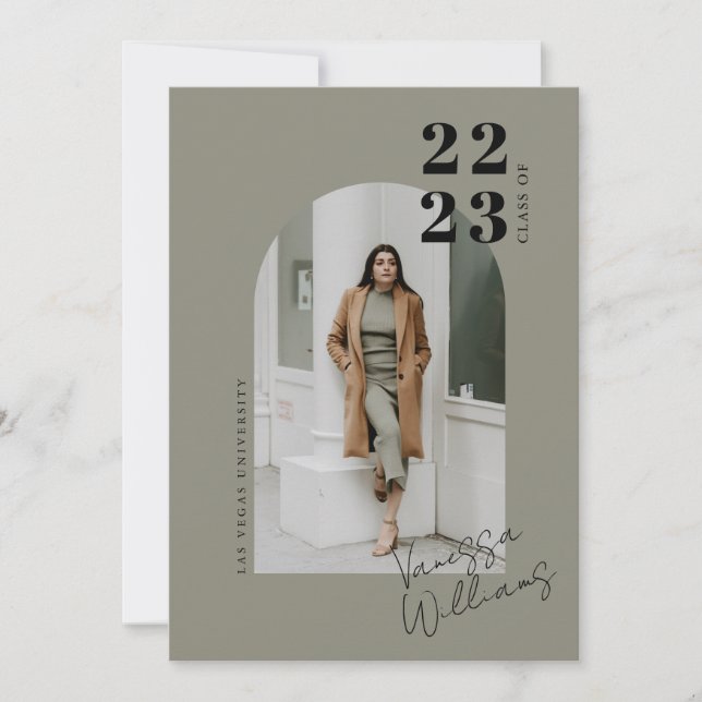 Convites Festa de formatura de Fotografias de Arch Minimali (Frente)