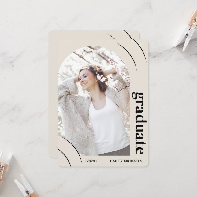 Convites Festa de formatura de Fotografias de Arch Rosa bon (Frente/Verso In Situ)