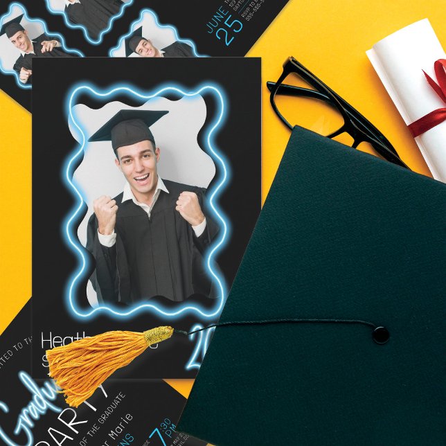 Convites Festa de formatura de Fotografias de Borda de Onda (Criador carregado)