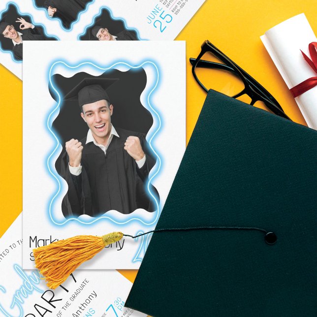 Convites Festa de formatura de Fotografias de Borda de Onda (Criador carregado)