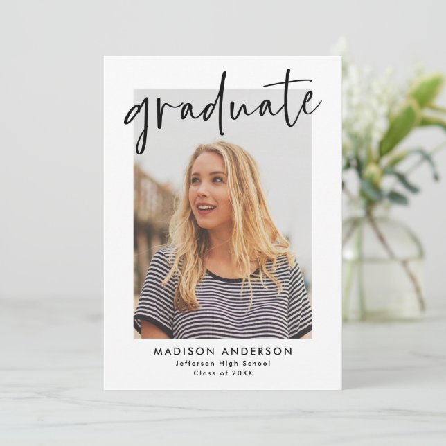 Convites Festa de formatura de Fotografias de Script com Le (Em pé/Frente)