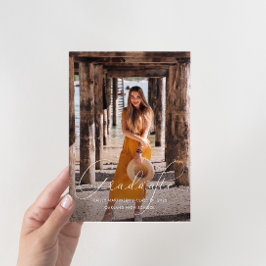 Convites Festa de formatura de Fotografias de Script Elegan