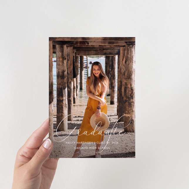 Convites Festa de formatura de Fotografias de Script Elegan (Criador carregado)