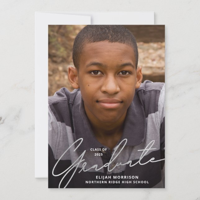 Convites Festa de formatura de Fotografias de Sobreposição  (Frente)