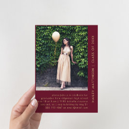 Convites Festa de formatura de Fotografias do Chic Burgundy