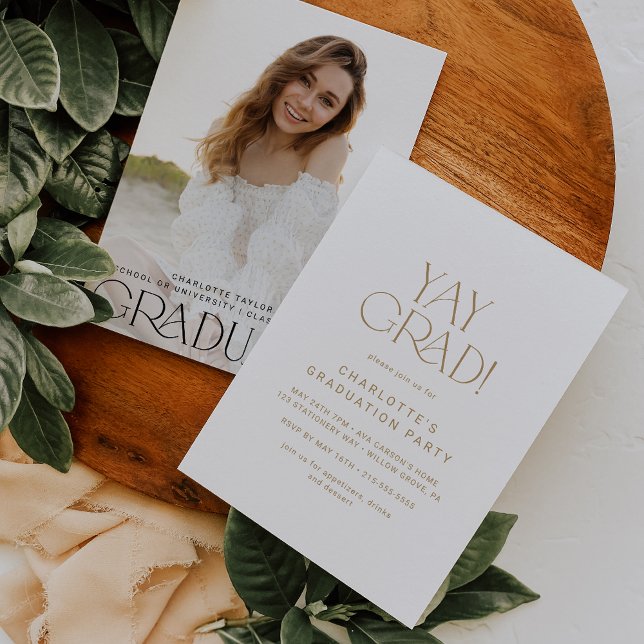 Convites Festa de formatura de Fotografias do Dourado Yay d (Criador carregado)