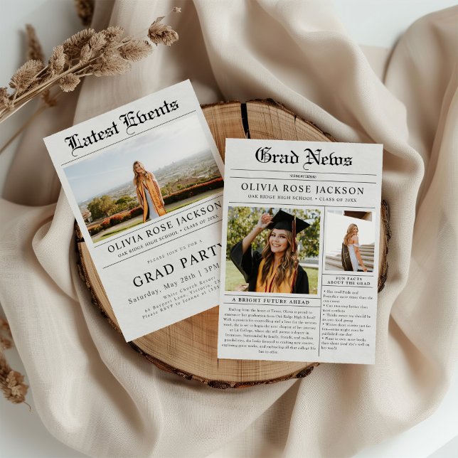 Convites Festa de formatura de Fotografias do Jornal (Criador carregado)