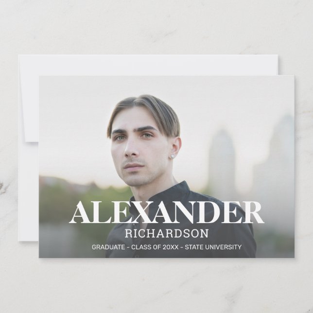 Convites Festa de formatura de Fotografias do Nome do Mod (Frente)