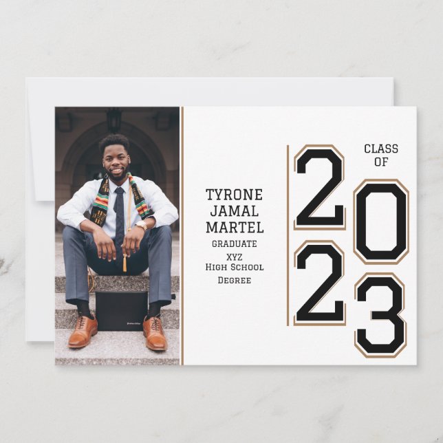 Convites Festa de formatura de Fotografias do Varsity Team  (Frente)