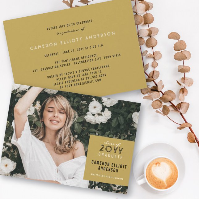 Convites Festa de formatura de Fotografias Mínima Simples Q (Criador carregado)