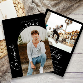 Convites Festa de formatura de Fotografias Minimalista Pret