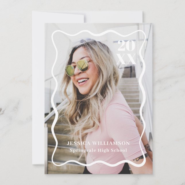 Convites Festa de formatura de Fotografias Mínimas Modernas (Frente)