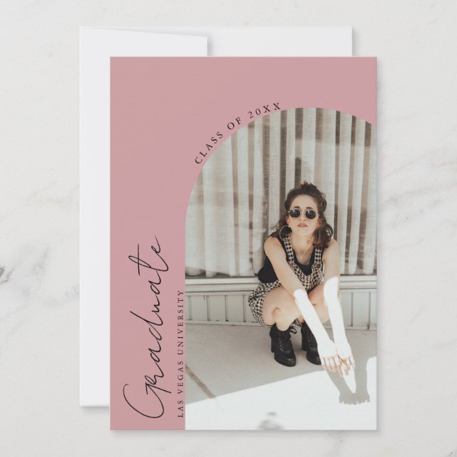 Convites Festa de formatura de Fotografias Moderna Minimali (Frente)