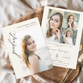 Convites Festa de formatura de Fotografias Neutra Moderna e