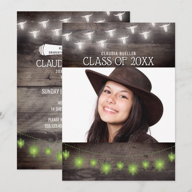 Convites Festa de formatura de Fotografias no Sudoeste Ocid (Frente/Verso)