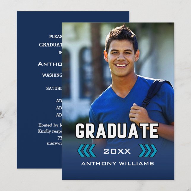 Convites Festa de formatura de Fotografias Personalizada (Frente/Verso)