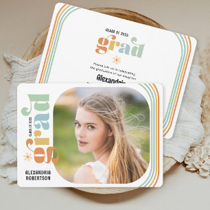 Convites Festa de formatura de Fotografias Retro Boho