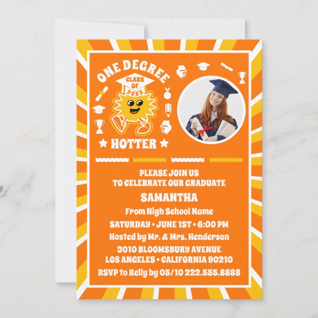 Convites Festa de formatura de Fotografias Retroativas de U (Frente)