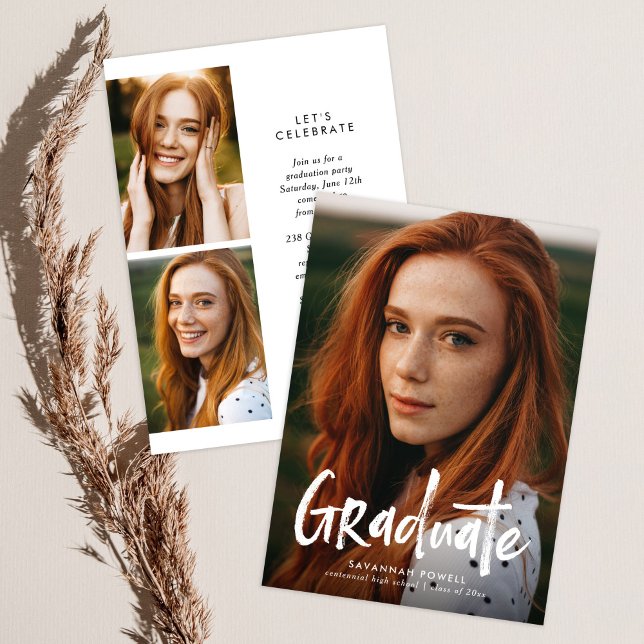 Convites Festa de formatura de Fotografias Simples 3 com Le (Criador carregado)