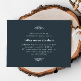 Convites Festa de formatura de Fotos Azul e Branco